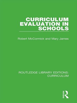 cover image of Curriculum Evaluation in Schools
